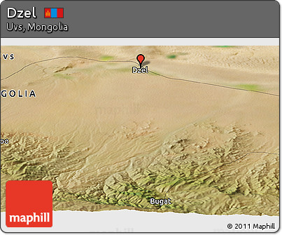 Satellite Panoramic Map of Dzel