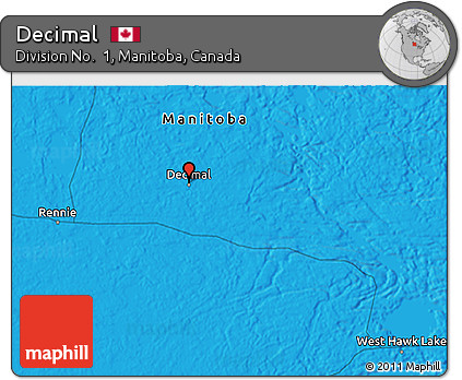 Political 3D Map of Decimal