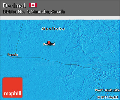 Political 3D Map of Decimal