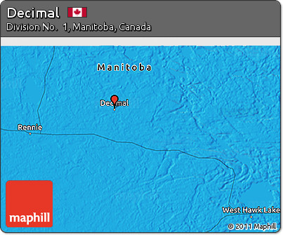 Political 3D Map of Decimal