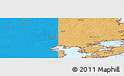 Political Panoramic Map of the area around 49° 43' 37" N, 95° 7' 30" W