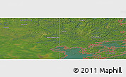 Satellite Panoramic Map of the area around 49° 43' 37" N, 95° 7' 30" W