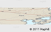 Shaded Relief Panoramic Map of the area around 49° 43' 37" N, 95° 7' 30" W