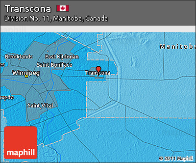 Political 3D Map of Transcona