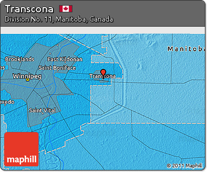 Political 3D Map of Transcona