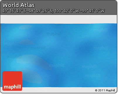 Shaded Relief 3D Map of the Area around 49° 3' 5" S, 100° 13' 29" W