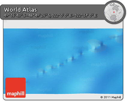 Physical 3D Map of the Area around 49° 3' 5" S, 122° 28' 29" E