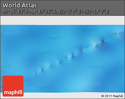 Physical 3D Map of the Area around 49° 3' 5" S, 122° 28' 29" E