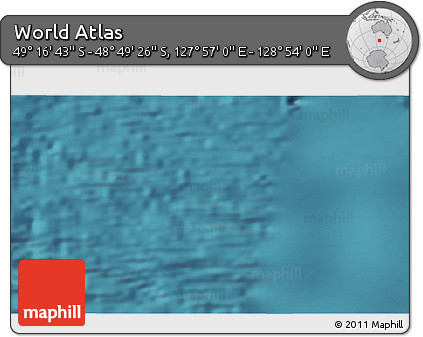 Satellite 3D Map of the Area around 49° 3' 5" S, 128° 25' 30" E