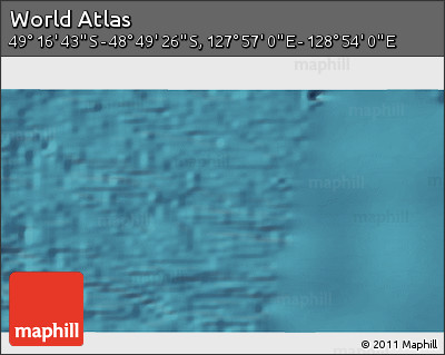 Satellite 3D Map of the Area around 49° 3' 5" S, 128° 25' 30" E