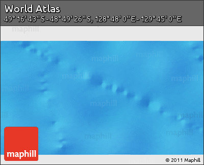 Physical 3D Map of the Area around 49° 3' 5" S, 129° 16' 30" E