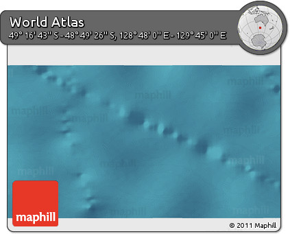 Satellite 3D Map of the Area around 49° 3' 5" S, 129° 16' 30" E