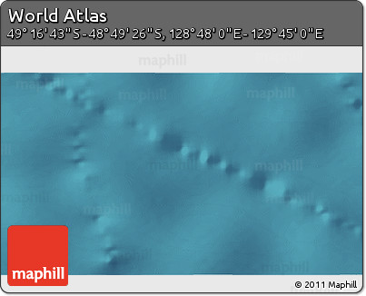 Satellite 3D Map of the Area around 49° 3' 5" S, 129° 16' 30" E