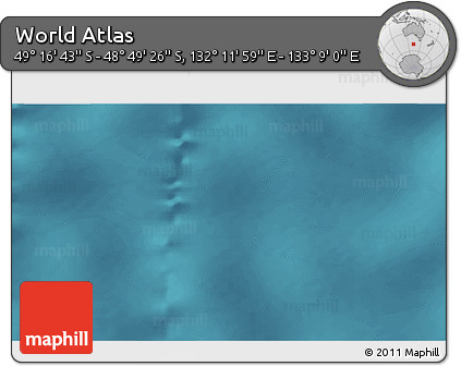 Satellite 3D Map of the Area around 49° 3' 5" S, 132° 40' 30" E