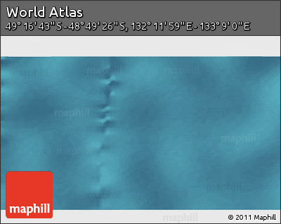 Satellite 3D Map of the Area around 49° 3' 5" S, 132° 40' 30" E