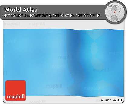 Physical 3D Map of the Area around 49° 3' 5" S, 139° 28' 29" E
