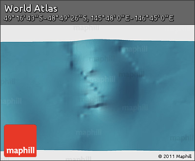 Satellite 3D Map of the Area around 49° 3' 5" S, 146° 16' 30" E