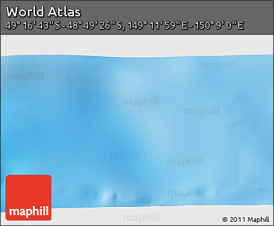 Physical 3D Map of the Area around 49° 3' 5" S, 149° 40' 30" E