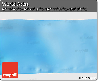 Physical 3D Map of the Area around 49° 3' 5" S, 149° 40' 30" E