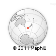 Outline Map of the Area around 49° 3' 5" S, 161° 34' 29" E, rectangular outline