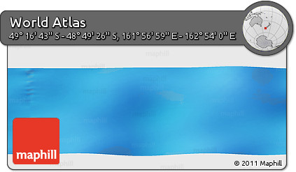 Physical Panoramic Map of the Area around 49° 3' 5" S, 162° 25' 30" E