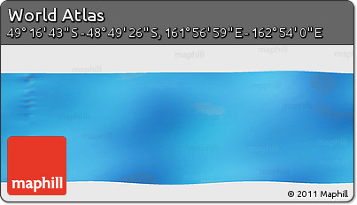 Physical Panoramic Map of the Area around 49° 3' 5" S, 162° 25' 30" E