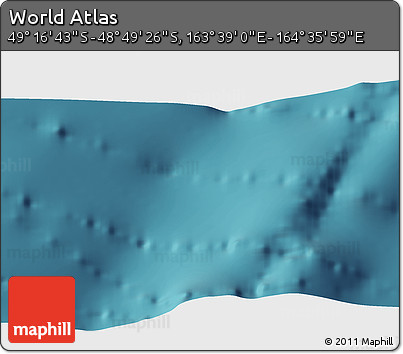 Satellite 3D Map of the Area around 49° 3' 5" S, 164° 7' 30" E