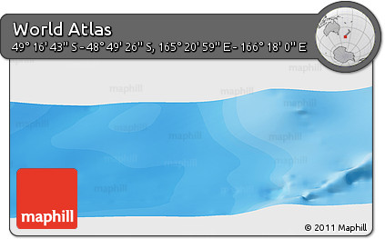 Political Panoramic Map of the Area around 49° 3' 5" S, 165° 49' 29" E