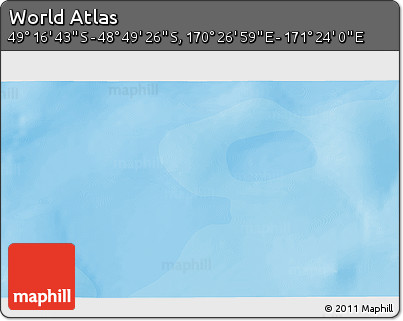 Political 3D Map of the Area around 49° 3' 5" S, 170° 55' 30" E