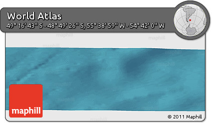 Satellite Panoramic Map of the Area around 49° 3' 5" S, 55° 10' 29" W