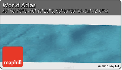 Satellite Panoramic Map of the Area around 49° 3' 5" S, 55° 10' 29" W