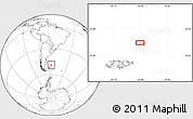 Blank Location Map of the area around 49° 3' 5" S, 56° 52' 30" W