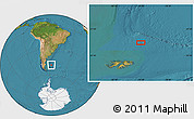 Satellite Location Map of the area around 49° 3' 5" S, 56° 52' 30" W