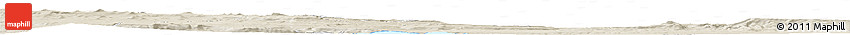 Shaded Relief Horizon Map of the Area around 49° 3' 5" S, 71° 19' 29" W