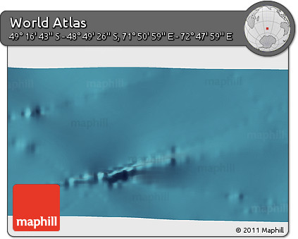 Satellite 3D Map of the Area around 49° 3' 5" S, 72° 19' 29" E