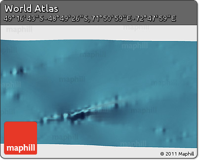 Satellite 3D Map of the Area around 49° 3' 5" S, 72° 19' 29" E