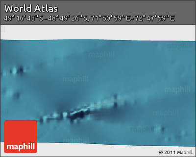 Satellite 3D Map of the Area around 49° 3' 5" S, 72° 19' 29" E