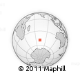 Outline Map of the Area around 49° 3' 5" S, 72° 19' 29" E, rectangular outline