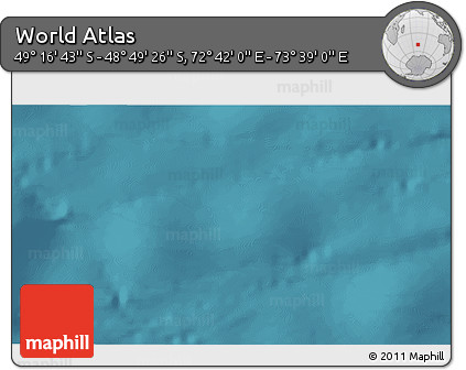 Satellite 3D Map of the Area around 49° 3' 5" S, 73° 10' 30" E