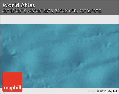 Satellite 3D Map of the Area around 49° 3' 5" S, 73° 10' 30" E