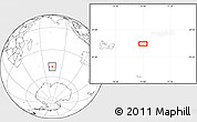 Blank Location Map of the area around 49° 3' 5" S, 74° 1' 30" E