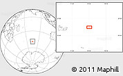 Blank Location Map of the area around 49° 3' 5" S, 74° 52' 30" E
