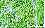 Political Map of the area around 49° 3' 5" S, 74° 43' 29" W