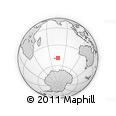 Outline Map of the Area around 49° 3' 5" S, 76° 34' 29" E, rectangular outline