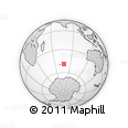 Outline Map of the Area around 49° 3' 5" S, 77° 25' 30" E, rectangular outline