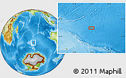 Physical Location Map of the area around 49° 3' 5" S, 78° 16' 30" E