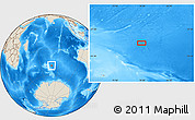 Shaded Relief Location Map of the area around 49° 3' 5" S, 78° 16' 30" E