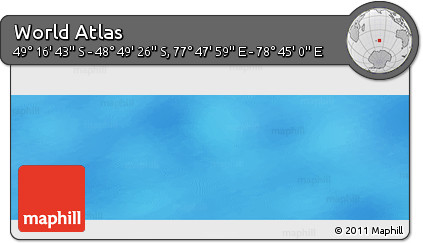 Physical Panoramic Map of the Area around 49° 3' 5" S, 78° 16' 30" E