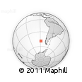 Outline Map of the Area around 49° 3' 5" S, 88° 19' 29" W, rectangular outline