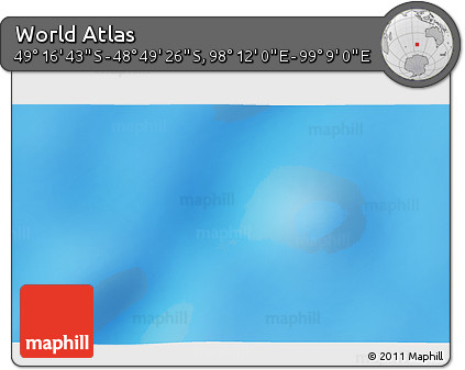 Physical 3D Map of the Area around 49° 3' 5" S, 98° 40' 30" E